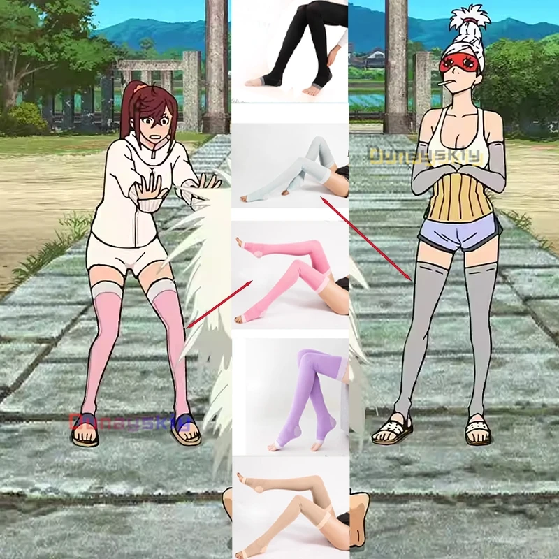

Dandadan Momo Ayase Cosplay Costume Unisex Socks Compression Stockings 5 Colors 55CM Pressure Stocking Anime Party Suit