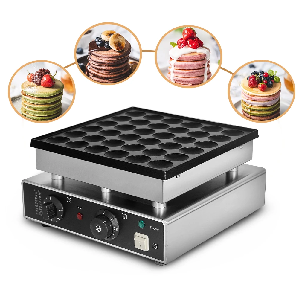 

2026, New model 110V Nonstick Waffle Poffertjes Muffin Grill hine Mini Dutch Pancake for and Restaurant Use