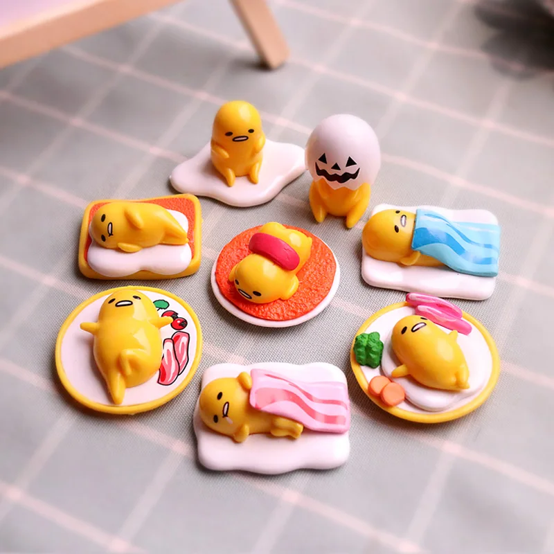 Japón Anime Gudetamas yema huevos perezosos juguete lindo muñeca Kawai caja ciega regalos para niños decoración de mesa figuras Gashapon