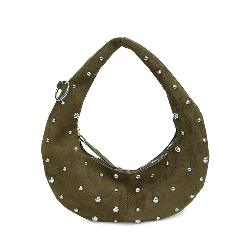 حقيبة كتف مرصعة لخريف 2025، محفظة تحت الإبط للنساء، حقيبة عصرية من النهار إلى الليل، حقيبة كروس بسيطة، حبال أنيقة #5