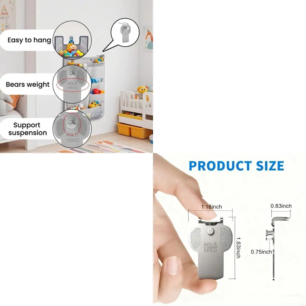 Bulk 20 Plasterboard Mounting Fasteners Recyclable Steel Hangers 40lb Weight Limit Unequipped