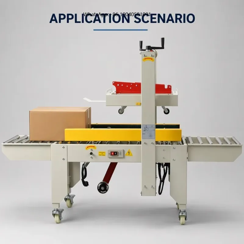 FXC-5050X Carton Sealing Machine Adjustable W80-500 H90-500mm Carton Sealer Cuts Manual Packing Labour and Rework Cost