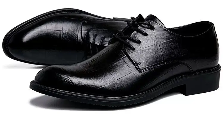 Zapatos de traje negros para Hombre, Zapatos de vestir de fiesta, Zapatos de cuero italiano, Zapatos formales para Hombre, Zapatos de oficina,