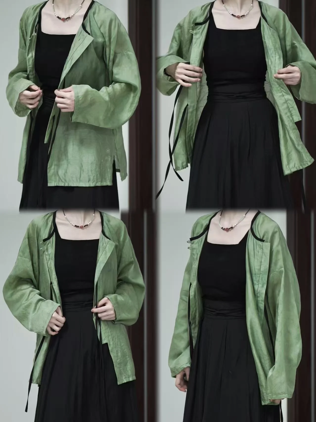 

Оригинальный комплект iyu Ge【YaoFeng】: летний ханьфу для повседневной носки в стиле династии Мин, хлопковые брюки-фонарики с круглым вырезом и завязками