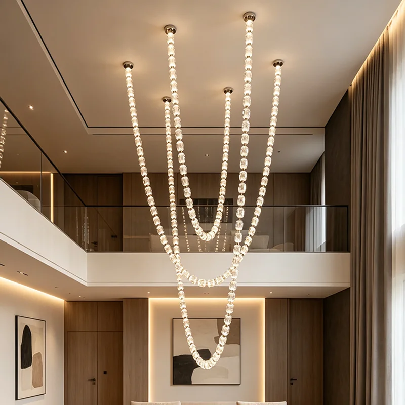 Home Decoration Pendant Lights, Luxury Crystal Living Room Chandelier, Dining Room Pendant Lamp, Ceiling Light, Indoor Lighting