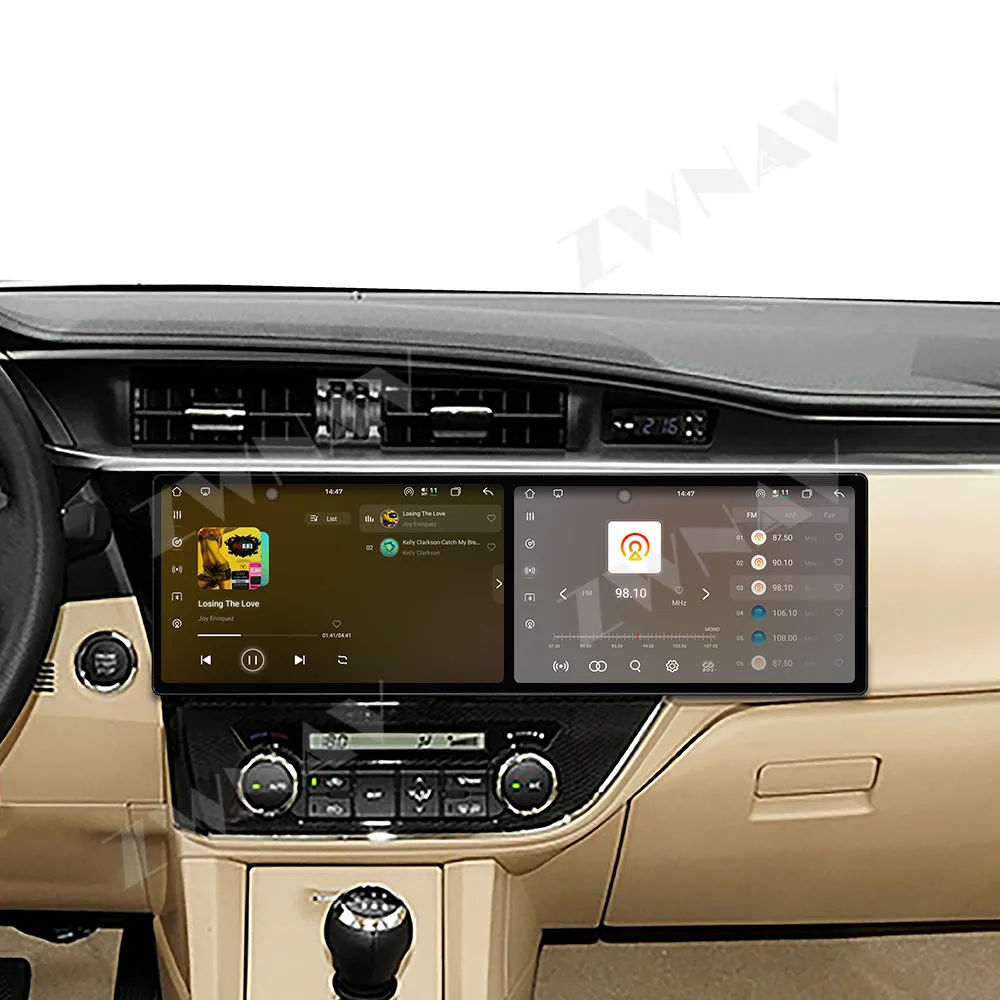 

Dual screen 10.1” For Toyota Corolla 2014 to 2016 Android auto navigation carplay multimedia player radio wireless head unit