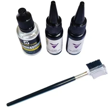 Latest latex free uv hair Extension glue for V light hair extension  machine tools set UV base resin glue adhesive and remover