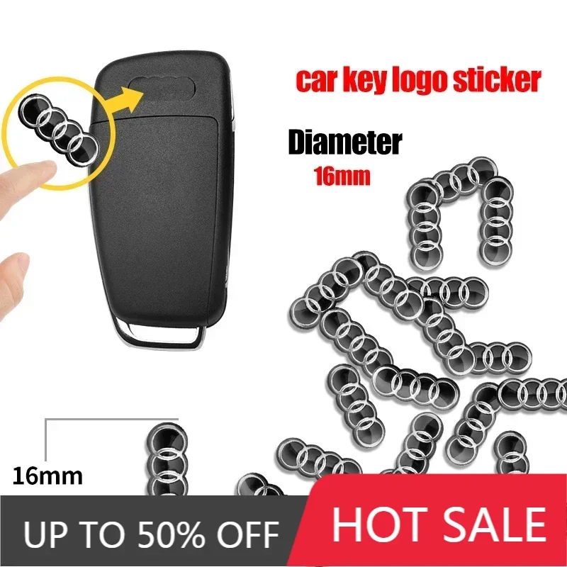 Car Control Key Logo Badge Emblem Sticker Accessories For Audi A4 A3 A5 A6 A7 A8 Q3 Q5 Q7 Q8 B5 B6 B7 B8 B9 Q7 8P 8V 8L