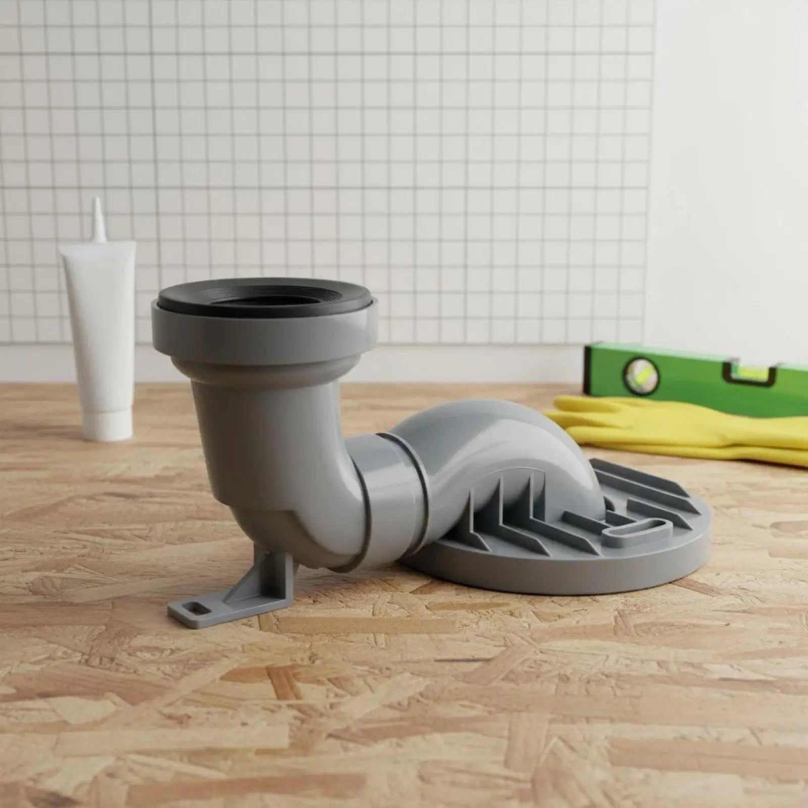 Toilet Offset Drain Connector Leak-resistant Installation Accessory for Complete Toilet Kit Washroom Plumbing view 6