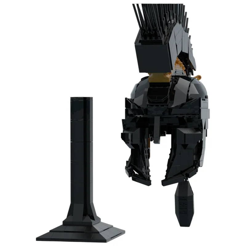 Ancient Greek Warrior Helmet MOC Building Blocks 1505 Parts Agamemnon Museum Style Display DIY Brick Desktop Collectible