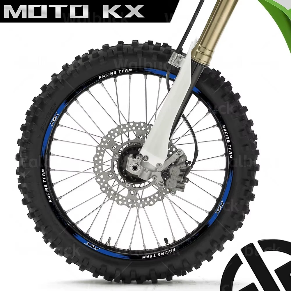 

For KX 450 125 500 250X 450X KX450SR KX250F KX450F 50 YEARS Motorcycle Wheel Sticker Decal Reflective Rim Stripe Tape Hub