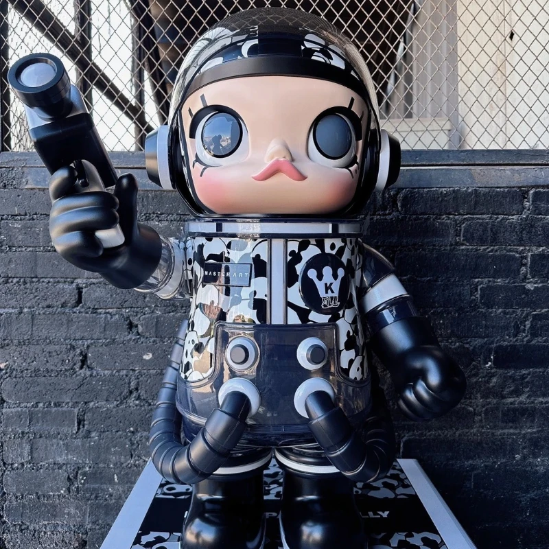 

POP MART MEGA SPACE MOLLY 400% Pearl Milk Tea Series MEGA SPACE MOLLY MEILIN PANDA Kawaii Anime Action Surprised Toys Gift