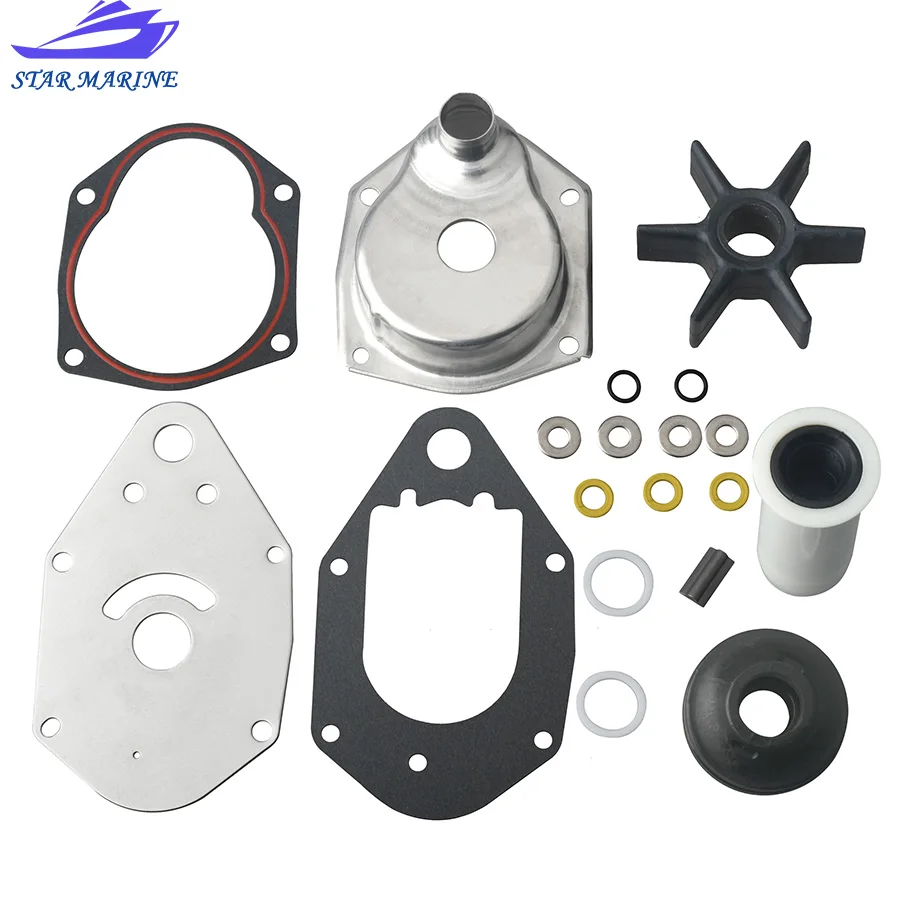 46-812966A11 46-812966A12 12095 Replaces Fits For Mercury Mariner 812966A11 40 50 55 60HP 4-Stroke New Water Pump Impeller Kit