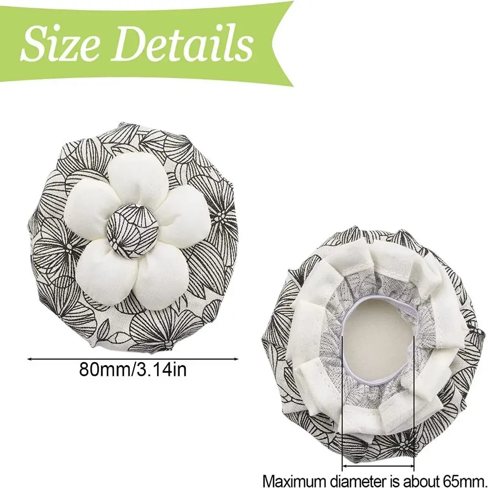 قابلة لإعادة الاستخدام القطن مقبض الباب يغطي الأزهار المضادة للانزلاق مقبض الباب يغطي لينة مكافحة ساكنة مقبض الباب حامي المطبخ