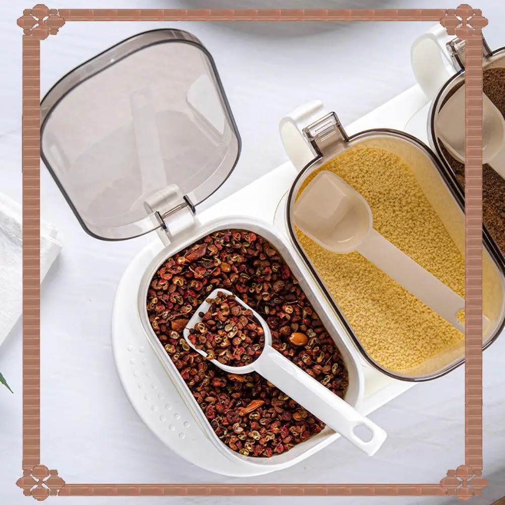 24-Hour Delivery Seasoning Box Set Seasoning Storage Container With Spoon Airtight Spice Box Condiment Jars For Spice Salt Sugar