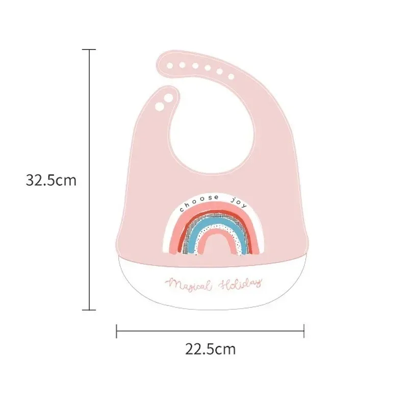 1pc Animal Cartoon Silicone Waterproof Bib Food Grade BPA&PVC Free Silicone Soft Baby Bib Adjustable Easy Wash and Clean