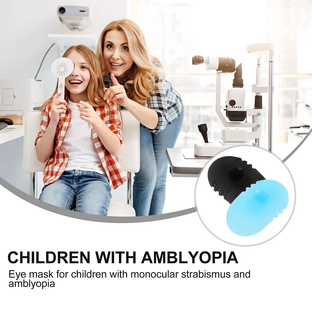 

2pcs Single-eye Silicone Suction Cup Mask Reusable Patches Cover for Lazy Eye Protection Portable Amblyopia Cover