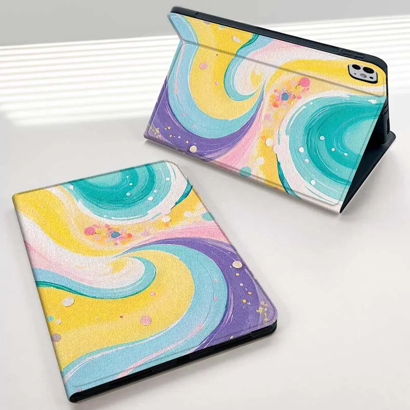 

Ripple Creative Art Pattern For iPad mini Air 1 2 3 4 5 6 7 6th 7th 9 11 13 M3 M2 gen 7.9 8.3 10.9 Inch 2025 Tablet Case