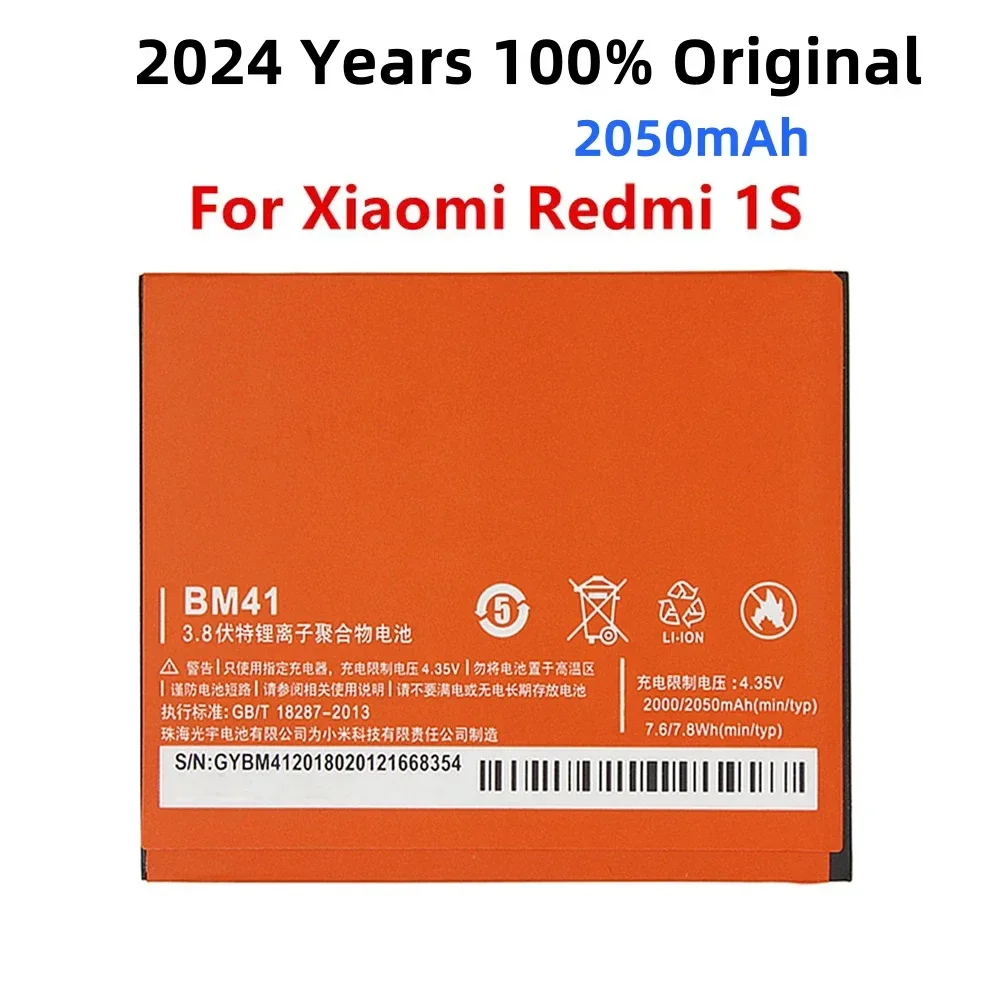 

New High Quality Battery BM41 For Xiaomi Redmi 1 1S 2050mAh 3.8V Mobile Phone Batterie Rechargeable Accumulator In Stock