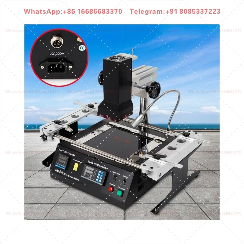 1250W Infrared BGA Rework Heating Station Heavy Duty IR6500 Dual Zone Soldering System For Laptop  Chip Repair Parts