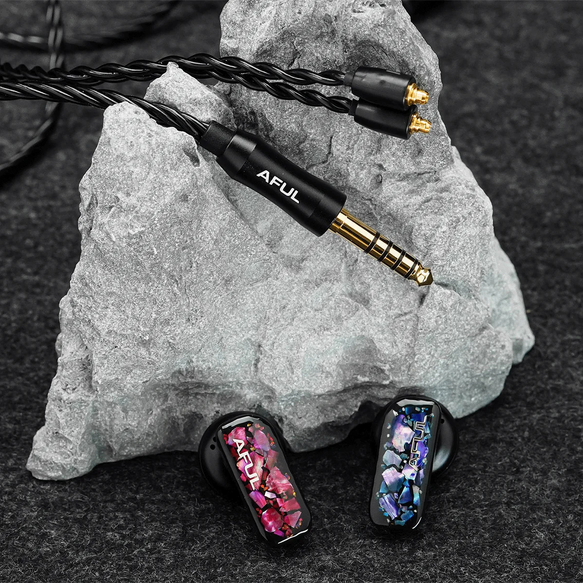 AFUL PolarNight auricular 15,4mm PET compuesto PU controlador dinámico en monitores auditivos aleación de aluminio + carcasa de resina desmontable MMCX IEM