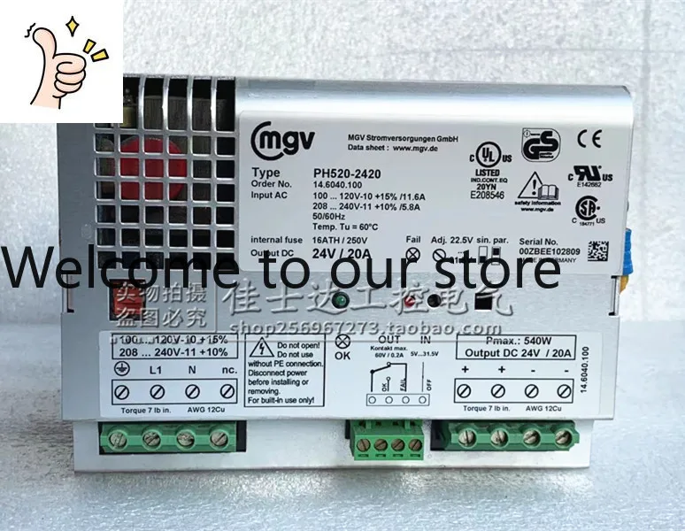 Original German MGV PH520-2420 Switching Power Supply 14.6040.100 100-240V Spot
