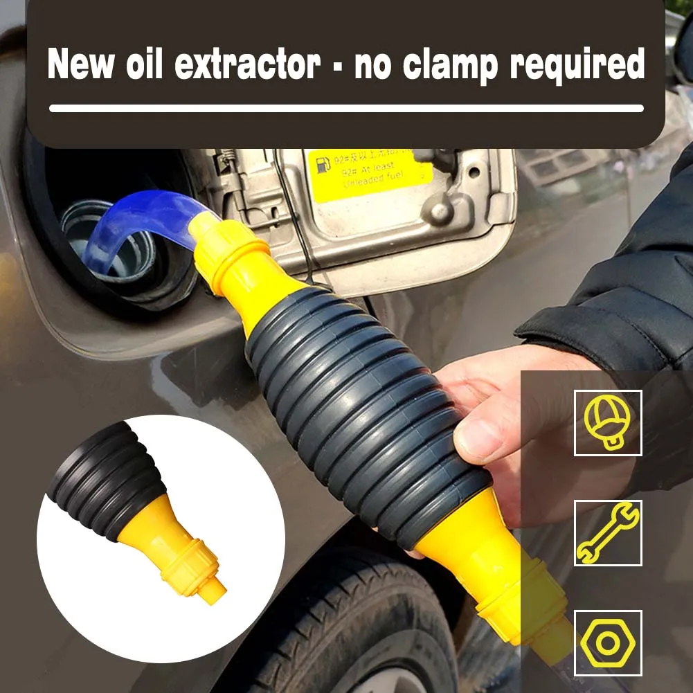 Car Gasolines Extraction Pipe Multipurpose Manual Suction Fuel Tube Oil Gas Manual Pump for Vehicle