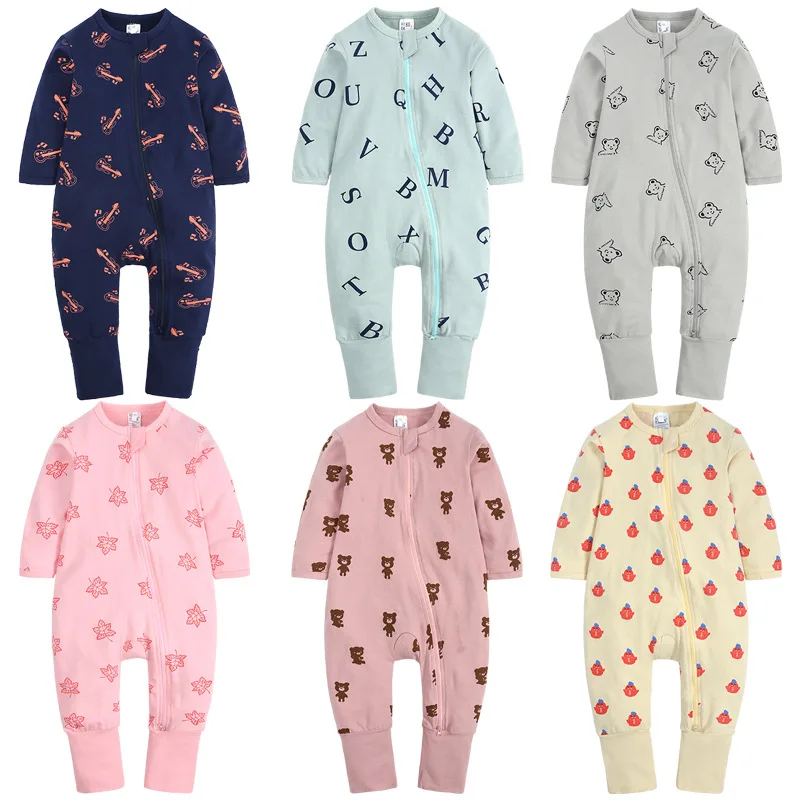 INS Style Baby Romper Spring Summer Autumn Universal Long Sleeve Newborn Hand-and-Foot Wrapped Baby Clothes for Toddlers