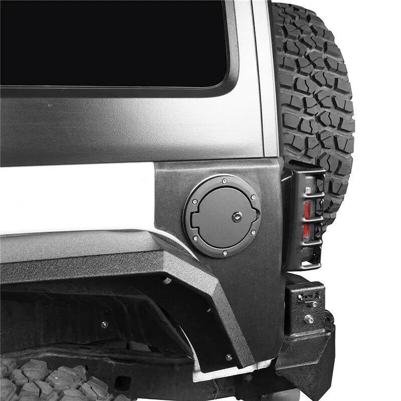 

Unique For Jeep Wrangler JK 07-18 Car Gas Tank Cap Cover With Lock Aluminum Locking Fuel Gas Tank Cap