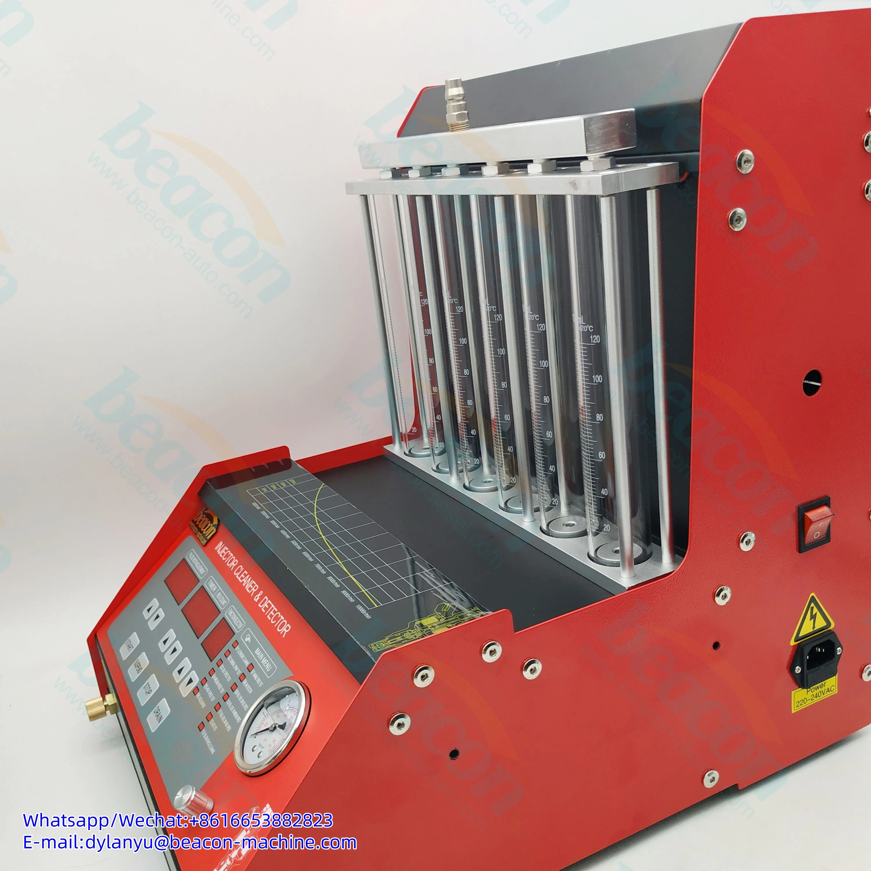 

BC-6C 6-цилиндровый тестер бензиновых форсунок Ультразвуковой очиститель Машина для очистки и тестирования топливных форсунок