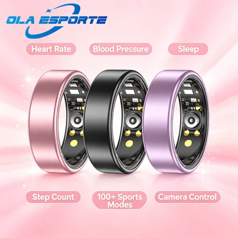 All Size（6-14） Smart Ring for Women Men Healthy Heart Rater Blood pressure Monitor Waterproof Take Photo Control Smartring S R09