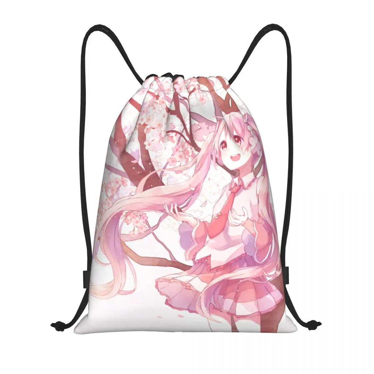 

Hatsune Miku Drawstring Back Pack Bag Travel Storage Package Teenagers Beach Tote Bag School Sport Shoe Bag Portable