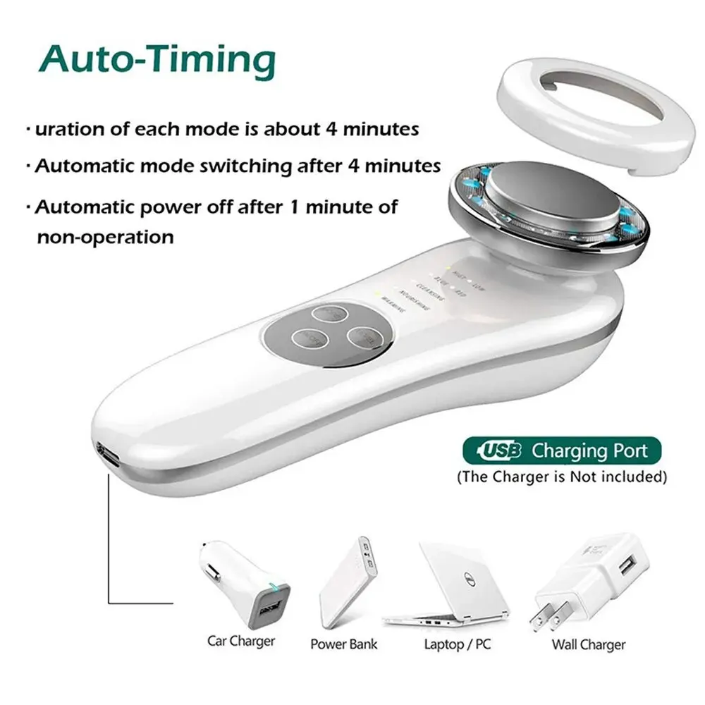 7 trong 1 mặt massager EMS Microcurrent Da Thắt chặt máy Led trẻ hóa da loại bỏ nếp nhăn chống lão hóa vẻ đẹp thiết bị