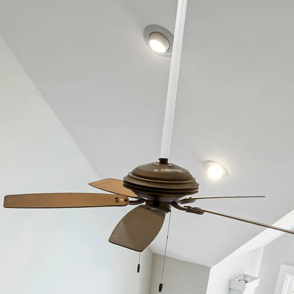 

2Pcs Ceiling Fan Extension Rod Strong Wear Resistance Smooth Design for Sloping Ceilings Installation Easy Fast Mounting Downrod