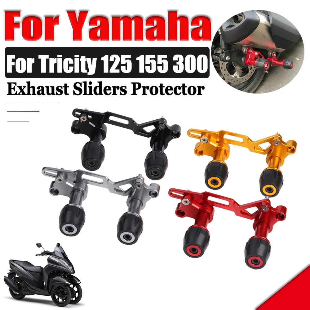 For Yamaha Tricity 125 155 300 Tricity300 Tricity125 Motorcycle Accessories Exhaust Muffler Falling Protector Sliders Crash Pad