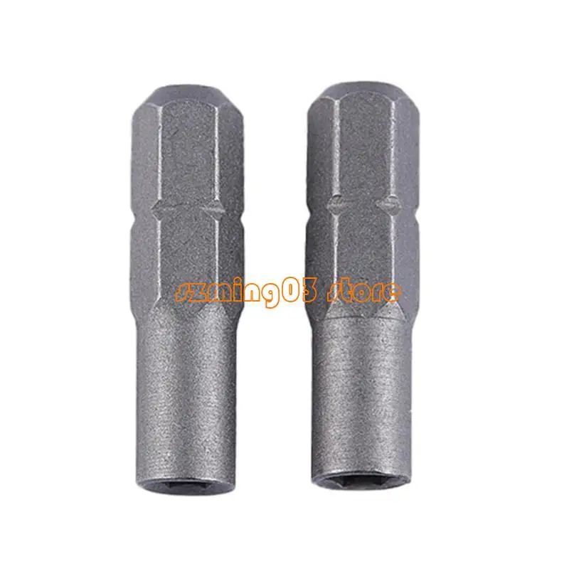H9ec 2pcs محولات محرك لمقبس بتات 4 مم و 6.35mm 1/4 "محول بتات بت