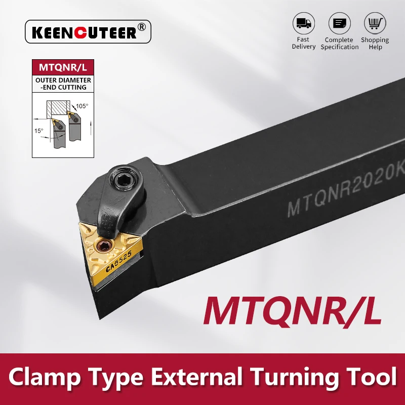 Ferramenta de Torneamento Externo Mtqnr Mtqnl Torno Barra Torneamento Titular Cnc Ferramenta de Corte Barra Cortador Mtqnr1616 Mtqnr2023 Mtqnr2525 Mtqnr3232