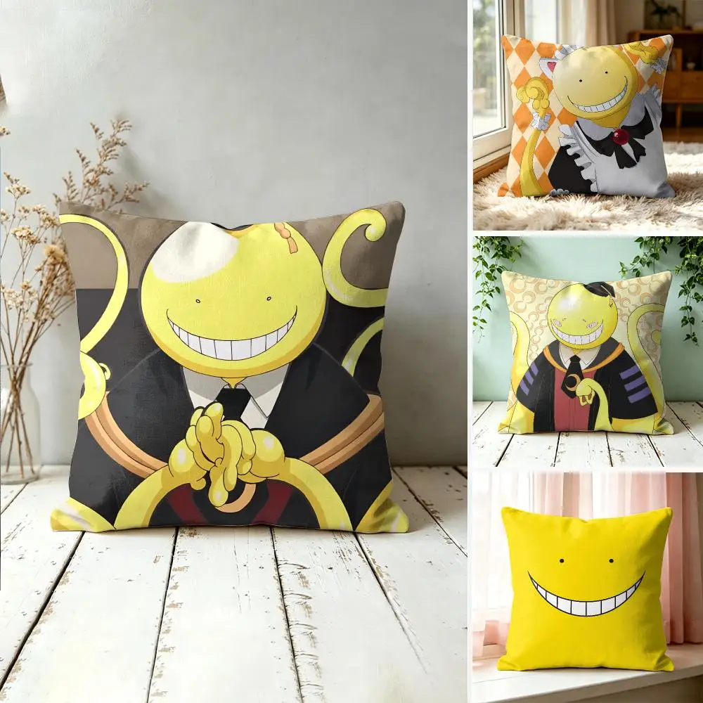 A-Assassination Classroom Cushion Cover Square Decorative Throw Pillow 40x40cm For Sofa Bedroom Living Room Home Decor