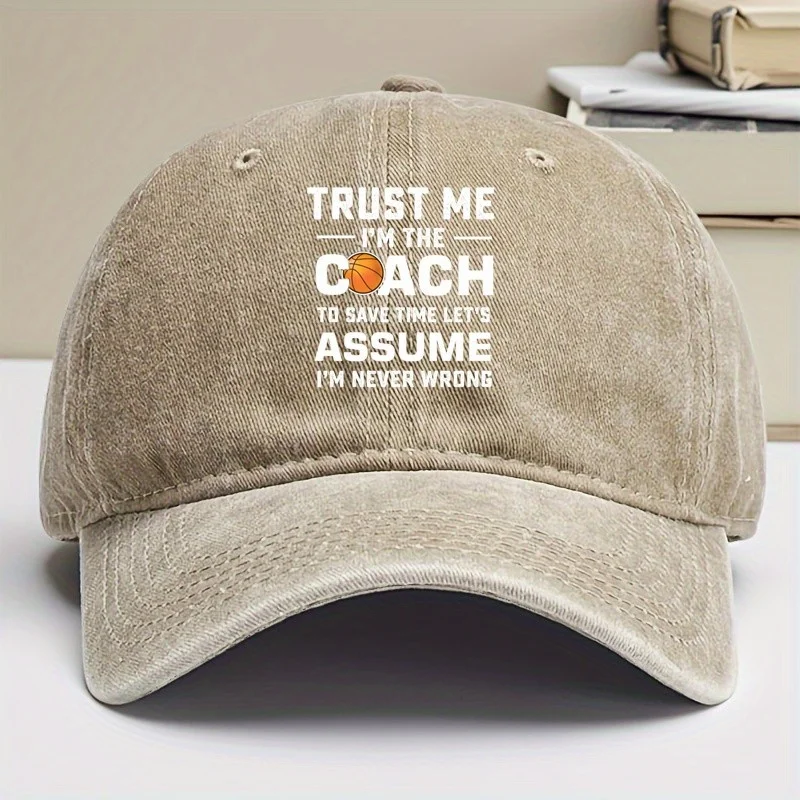 قبعة بيسبول عصرية لمدرب كرة السلة على اليمين دائمًا، قبعة بيسبول كلاسيكية للرجال والنساء لصيد الأسماك والسفر في الهواء الطلق