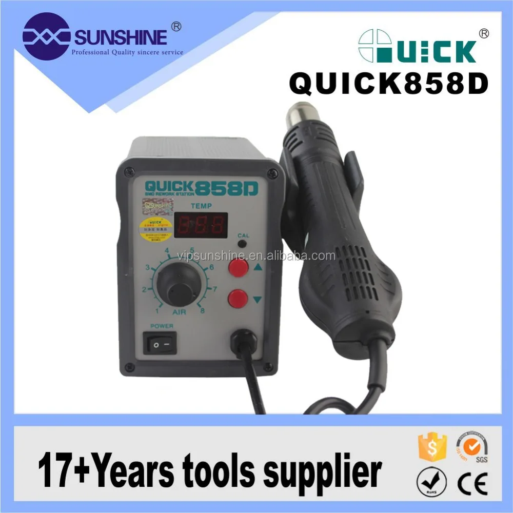 Stasiun Pengerjaan Ulang SMD Udara Panas BGA Otomatis PC Ponsel Digital 858D Cepat