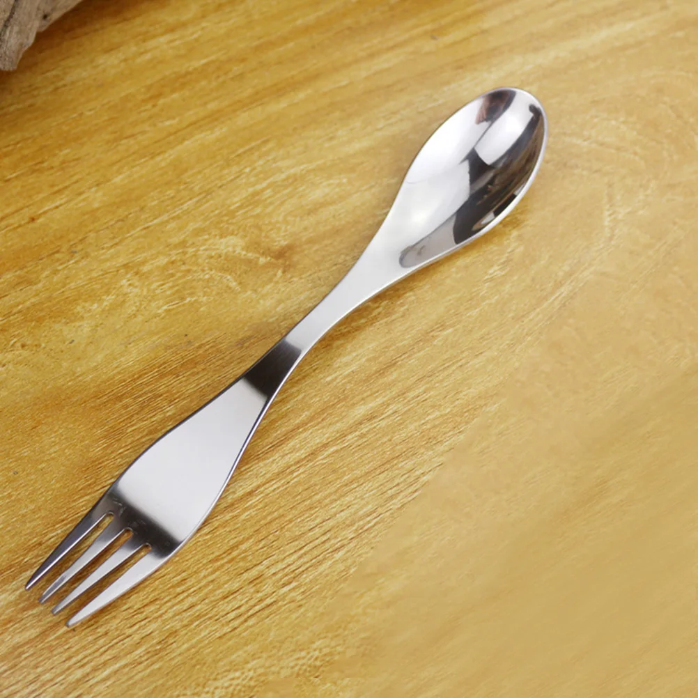 

2Pcs DoubleEnded Spork Camping Cutlery SpoonFork Combo Lightweight Stainless Steel Outdoor Hiking Picnic Tableware