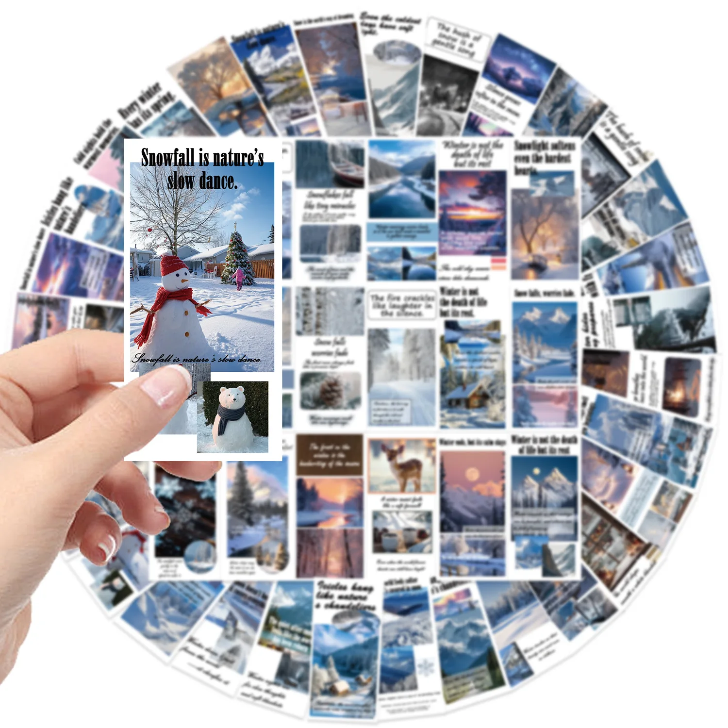 

10/30/50Pcs Cartoon Winter Sealing Graffiti Decorative Stickers‌ DIY Guitar Phone Water Cup Skateboard Waterproof Stickers