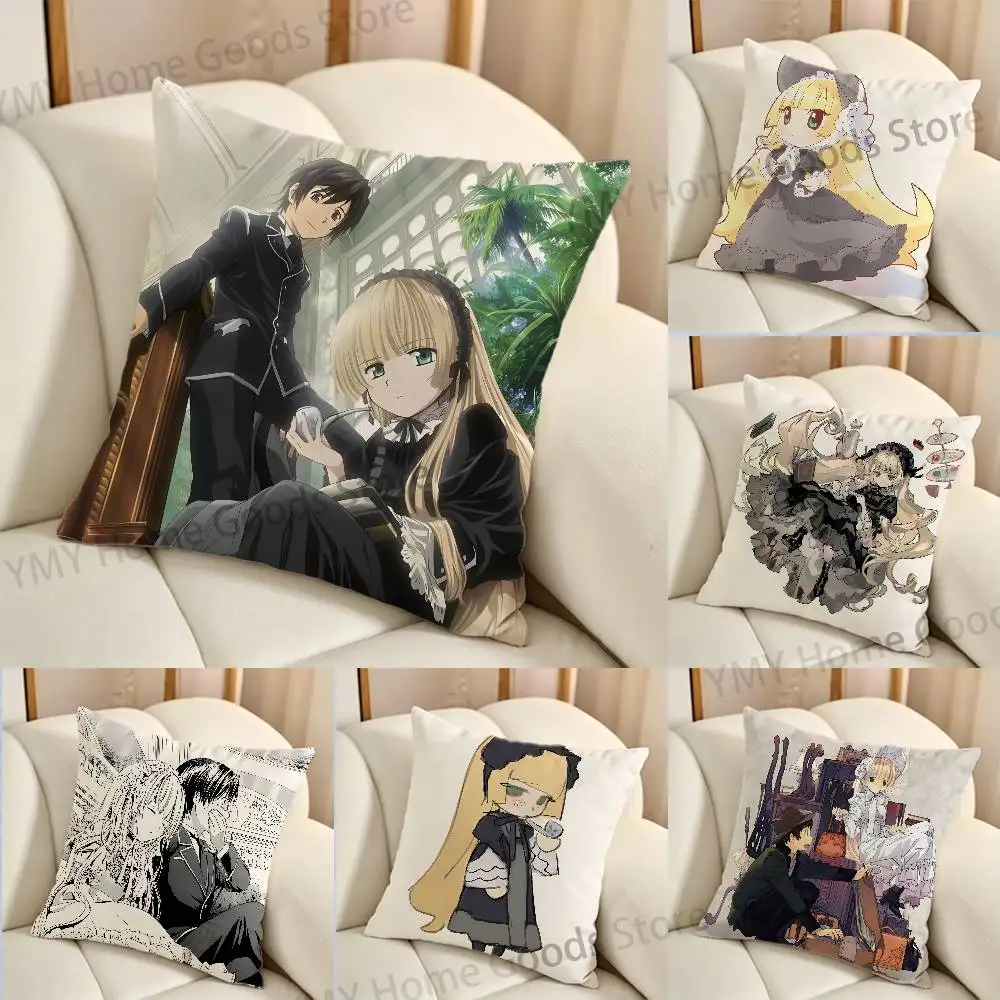 

GOSICK Goth Cartoon Print Throw Pillow Cover Square Cushion Case for Living Room Bedroom Decor