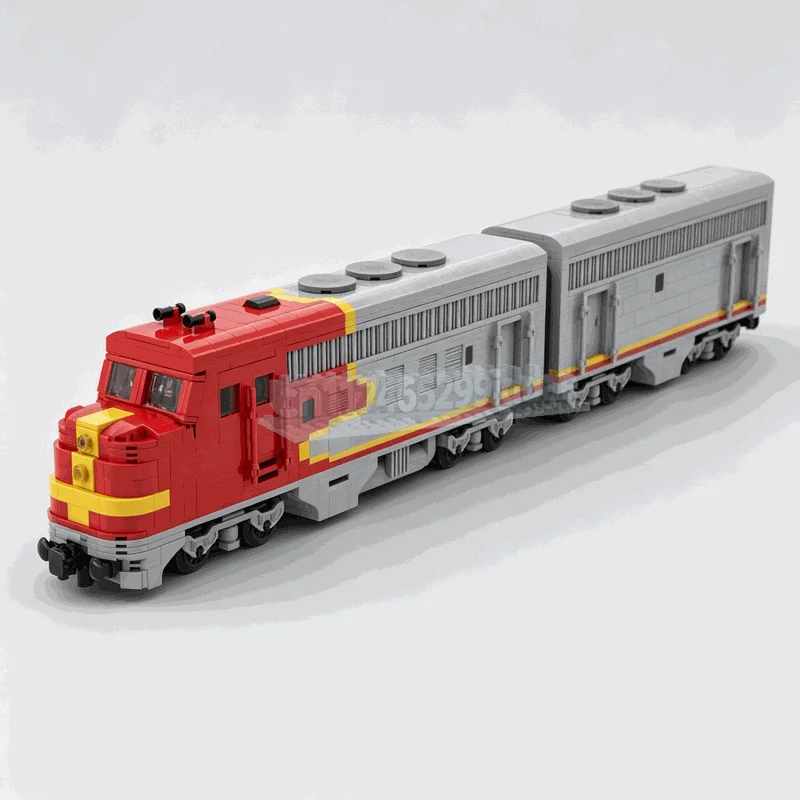 1833PCS Classic Diesel Locomotive Building Blocks Railway Train Model DIY Assembly Set Detailed Transport Display Festival Gift