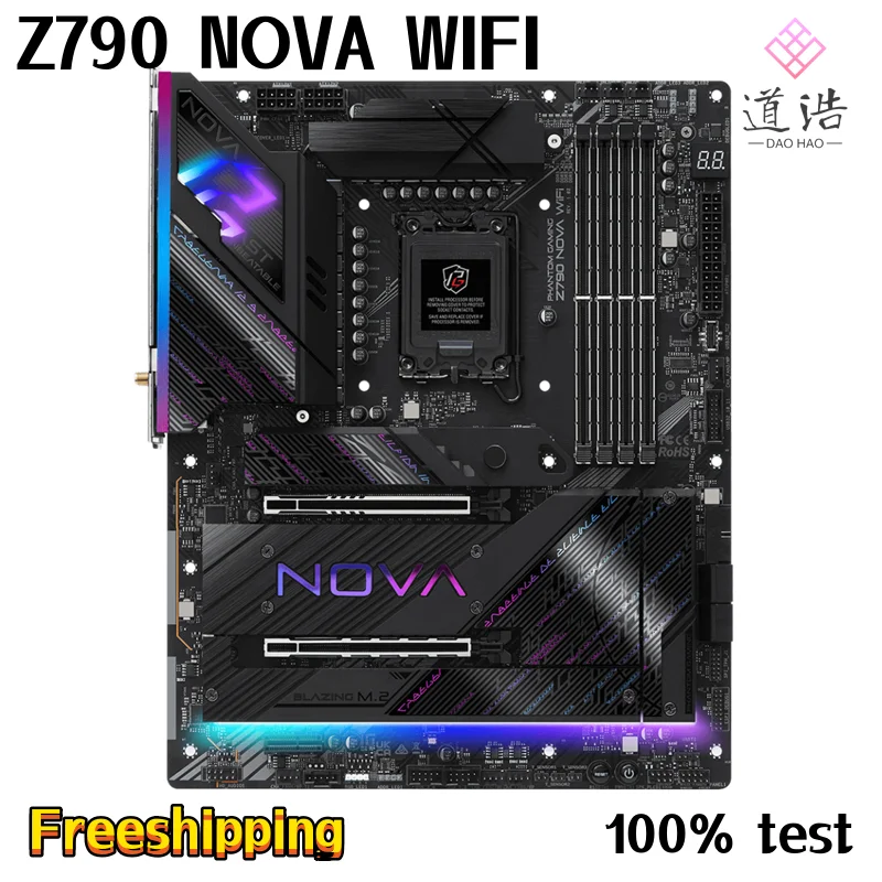 

Материнская плата для ASROCK Z790 NOVA материнская плата с WIFI 192 Гб HDMI Φ M.2 LGA 1700 DDR5 ATX Z790 100% протестирована полностью