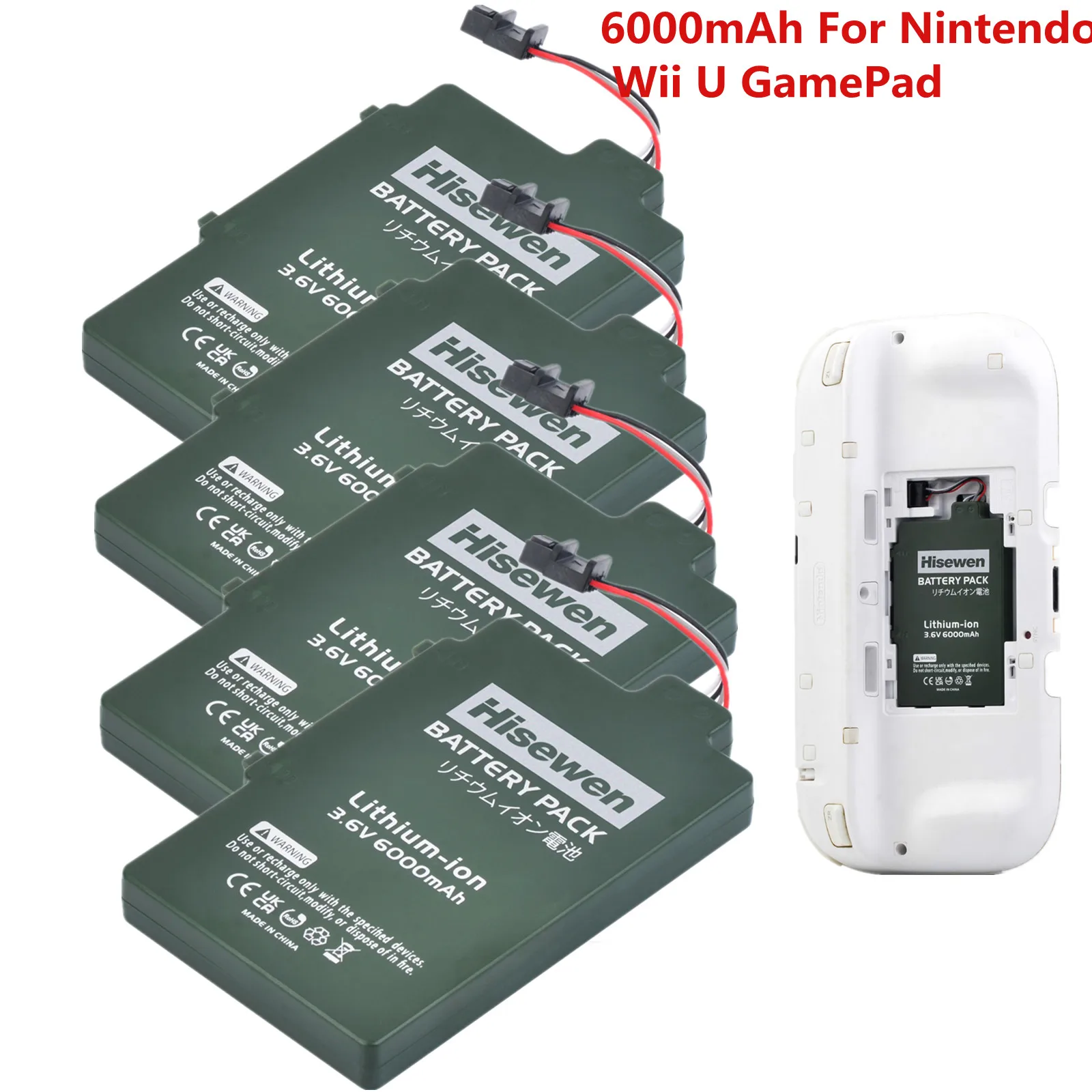 6000mAh wii u wiiu Bateria WUP-001 WUP-012 Battery for Nintendo Wii U Gamepad Gamepad WUP-010 Battery