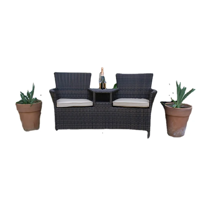 Sun Pleasure mobili da giardino mobili da esterno in Rattan Love sedia in Rattan con mobili da giardino cromati