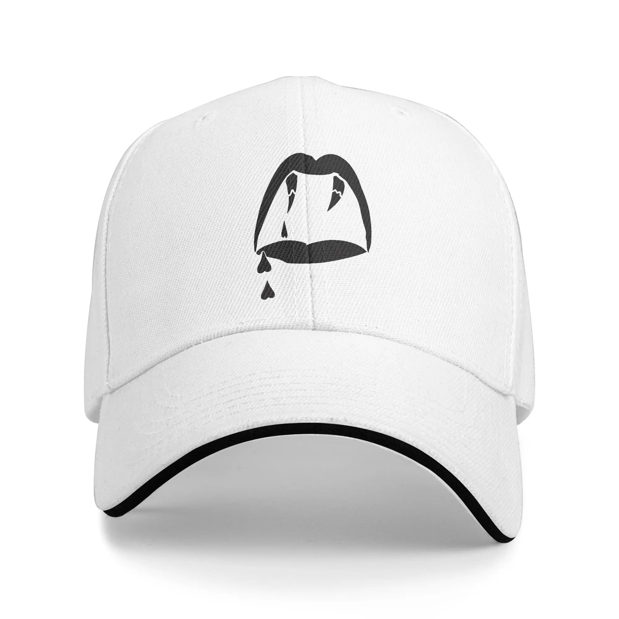 Vampire Lips  Sun Baseball Cap Summer Female Male  Design Trucker Hat Breathable Streetwear Kpop Rock Baseball Caps