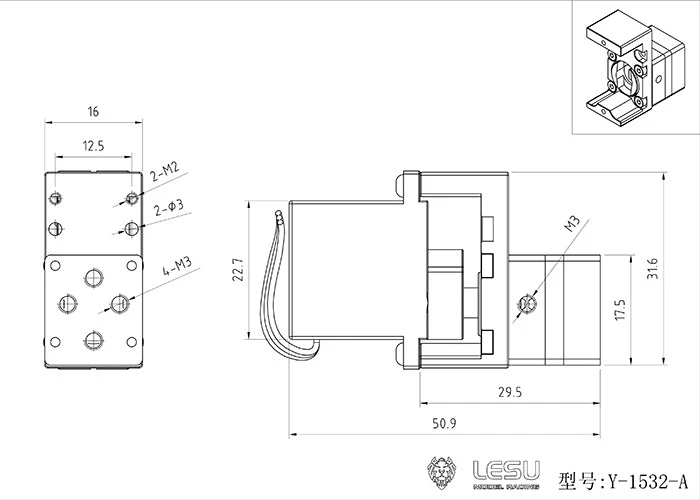 RC 1/14 Technisches Umleitungsventil für Tamiya Hydraulikbagger Lader Muldenkipper für VOLVO MAN Kipper DIY-Teile – Detail 4