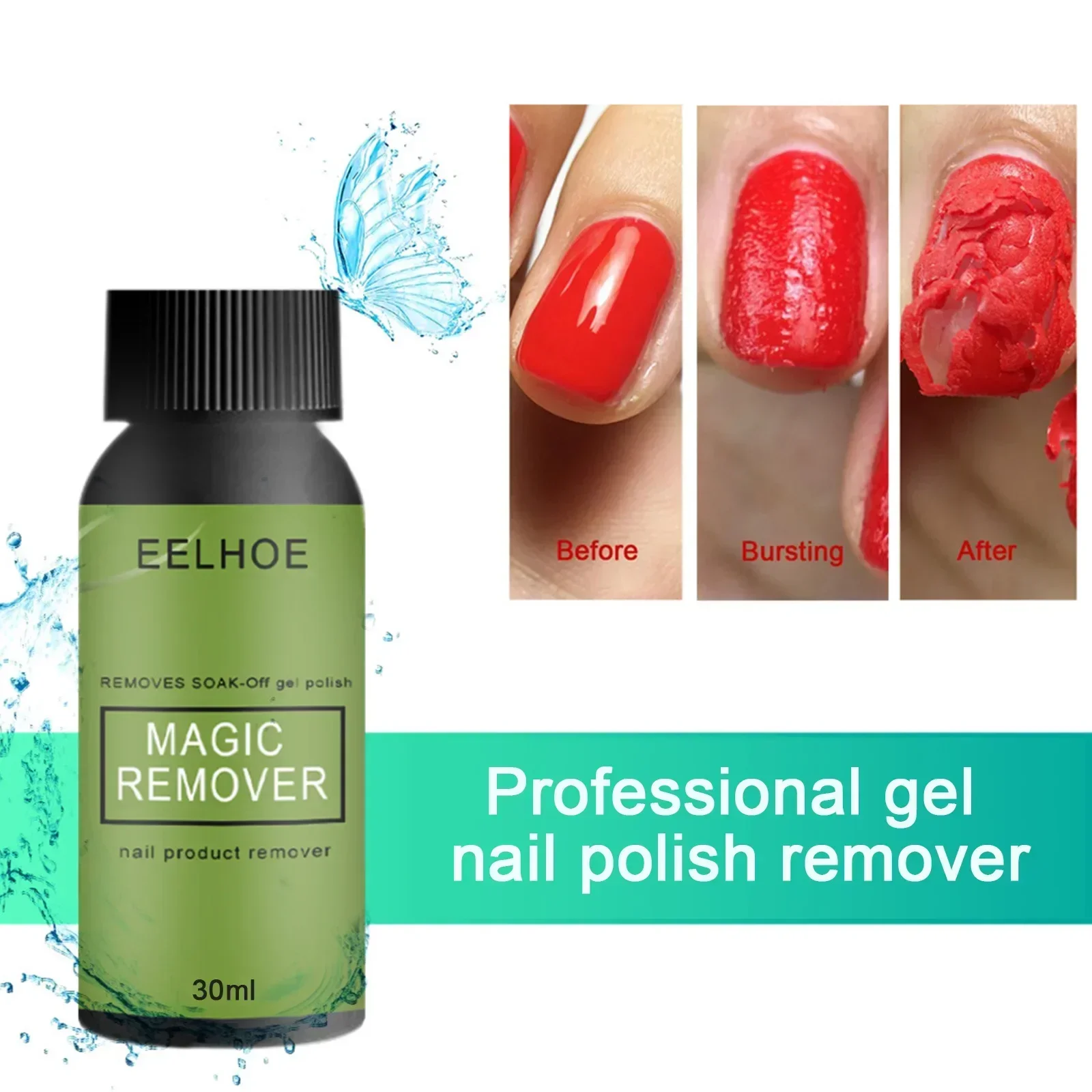 Removedor rápido mágico de esmalte semipermanente, herramienta limpiadora de manicura, Aceite Esencial Hidratante